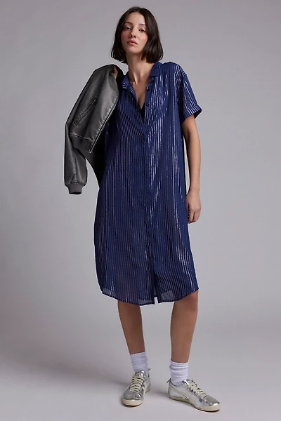 WILDFANG Empower Pinstripe Shirt Dress