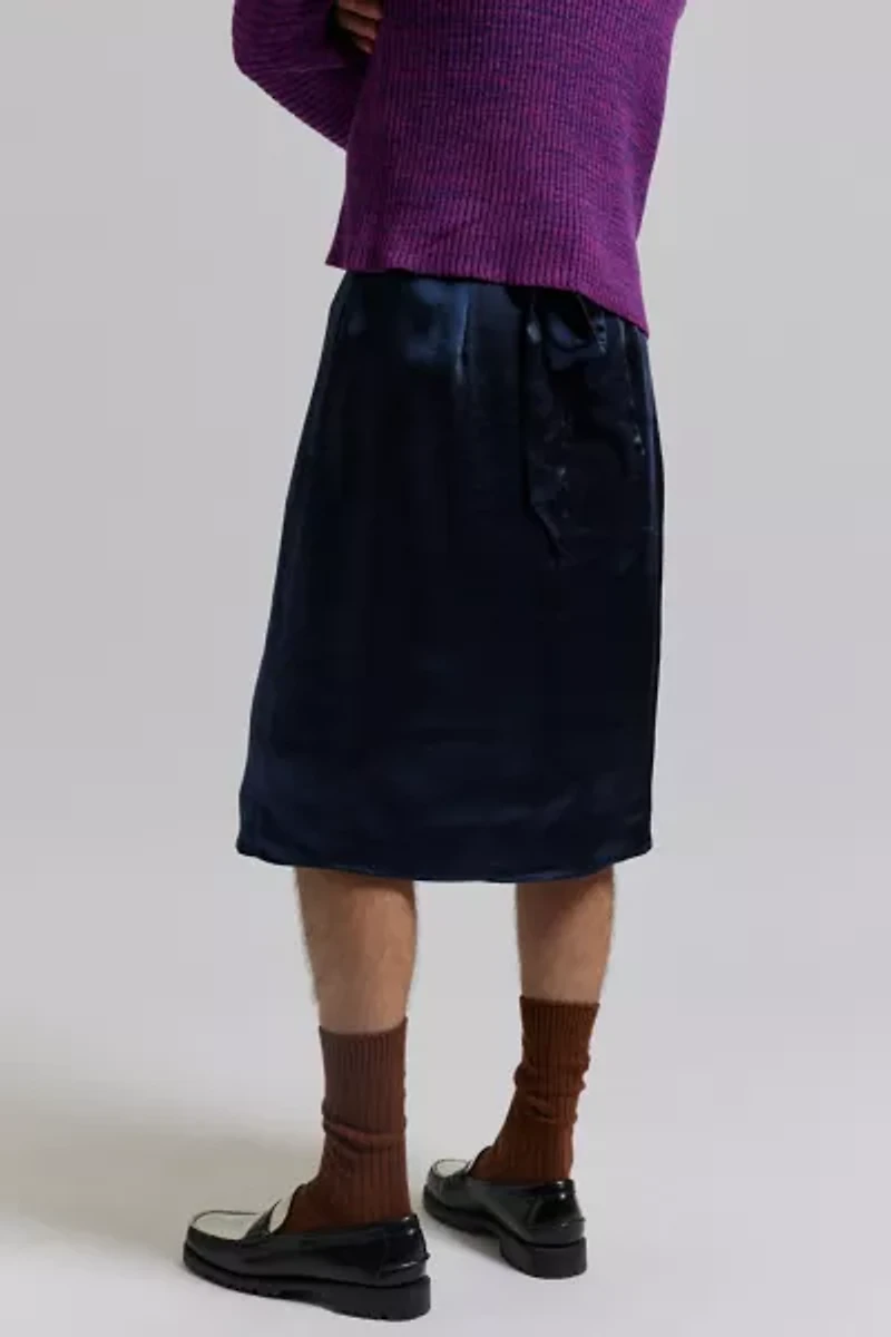 WILDFANG UO Exclusive Empower Satin Wrap Maxi Skirt