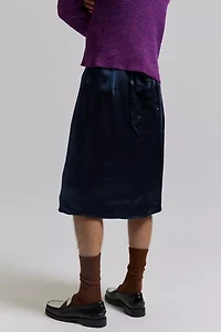 WILDFANG UO Exclusive Empower Satin Wrap Maxi Skirt