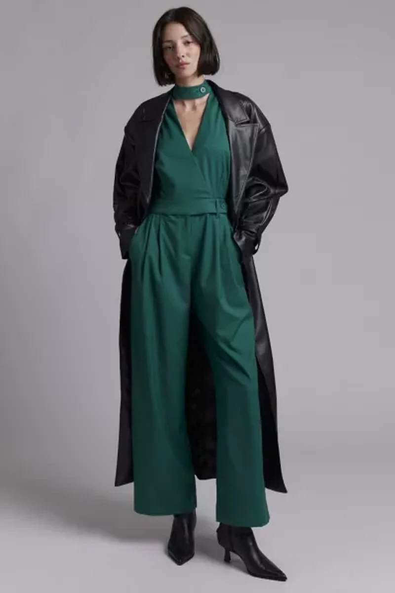 WILDFANG Empower High Waisted V-Neck Jumpsuit