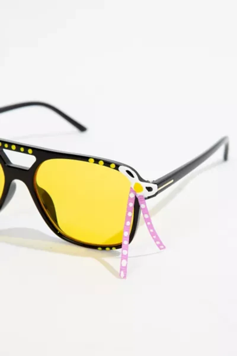 Zig Zag Peachy Sweet Aviator Sunglasses