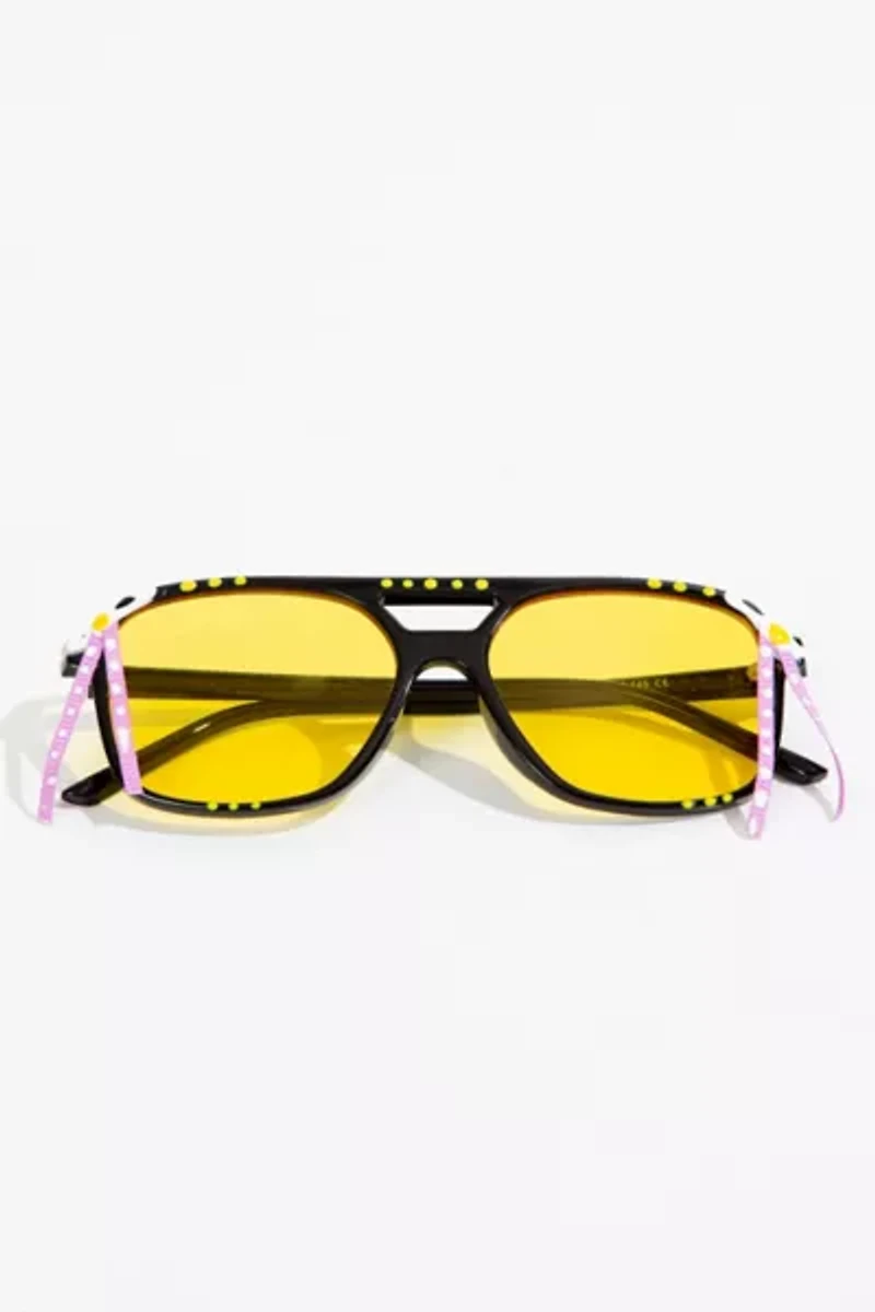 Zig Zag Peachy Sweet Aviator Sunglasses