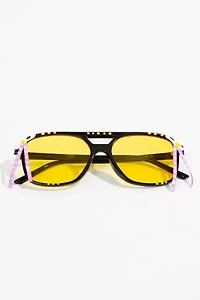 Zig Zag Peachy Sweet Aviator Sunglasses