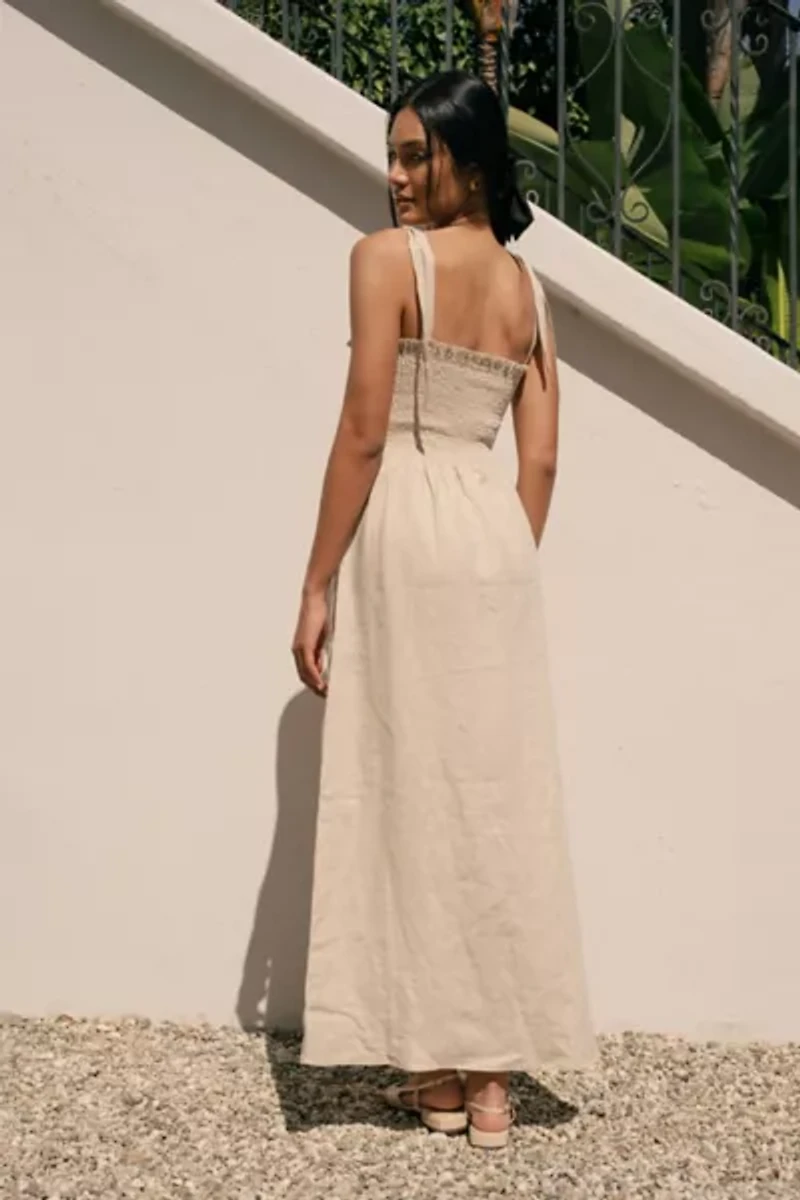 Whimsy + Row Sophie Smocked Maxi Dress