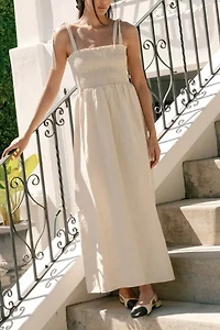 Whimsy + Row Sophie Smocked Maxi Dress
