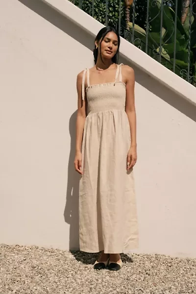 Whimsy + Row Sophie Smocked Maxi Dress