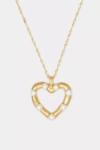 Deux Lions Jewelry Lulu Freshwater Pearl Heart Necklace