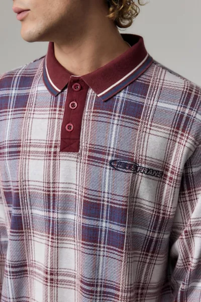 iets frans... Burgundy Check Polo Shirt