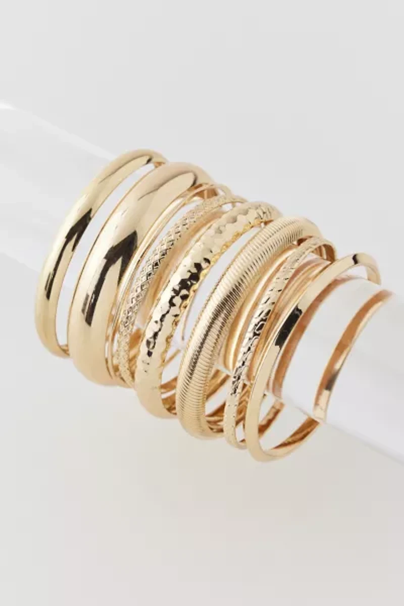 Textured Bangle Bracelet Set