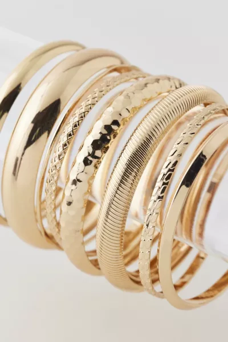 Textured Bangle Bracelet Set