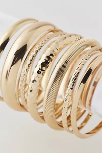 Textured Bangle Bracelet Set