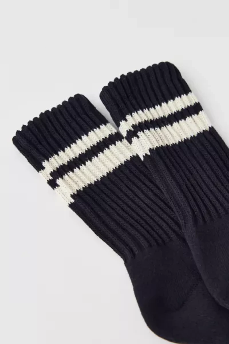 Athletic Striped Scrunch Crew Sock