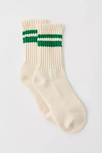 Athletic Striped Slouch Crew Socks