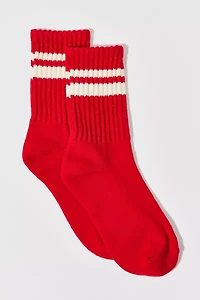 Athletic Striped Slouch Crew Sock