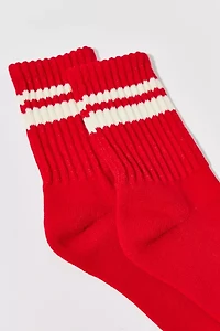 Athletic Striped Slouch Crew Sock