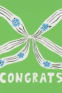 Red Cap Perfect Bow Congrats Greeting Card
