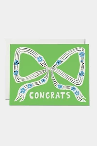 Red Cap Perfect Bow Congrats Greeting Card
