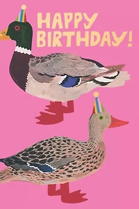 Red Cap Quacky Birthday Greeting Card
