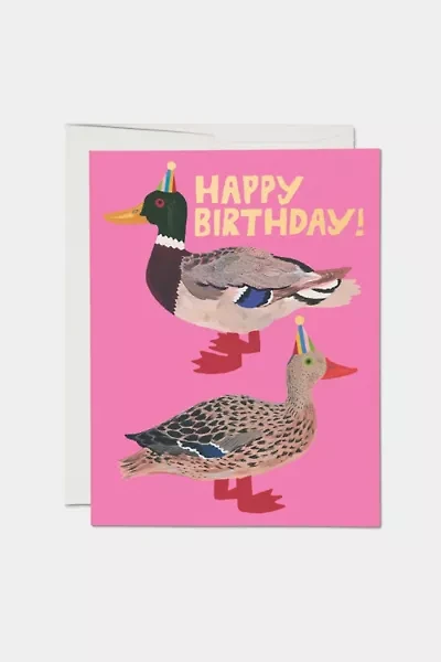 Red Cap Quacky Birthday Greeting Card