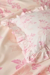 Cotton Ruffle Bolster Pillow