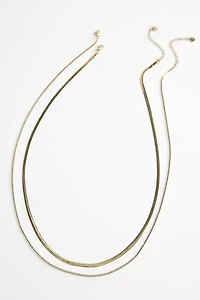 Snake Chain Stainless Steel Layered Necklace Set