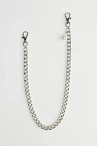 Curb Link & Pearl Wallet Chain