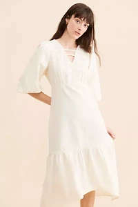 Native Youth Flounce Open Back Dress