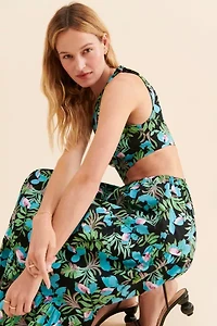 Moon River One-Shoulder Floral Maxi Dress