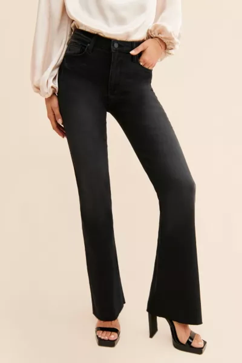 JUST BLACK DENIM High Rise Scissor Cut Flare Jeans