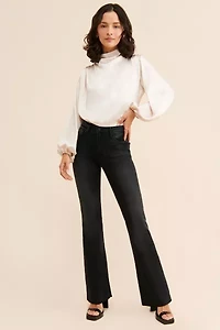 JUST BLACK DENIM High Rise Scissor Cut Flare Jeans