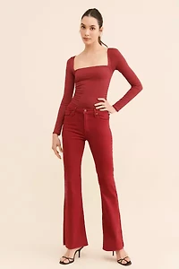 JUST BLACK DENIM High Rise Scissor Cut Flare Jeans