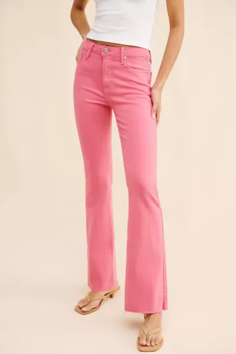 JUST BLACK DENIM High Rise Scissor Cut Flare Jeans