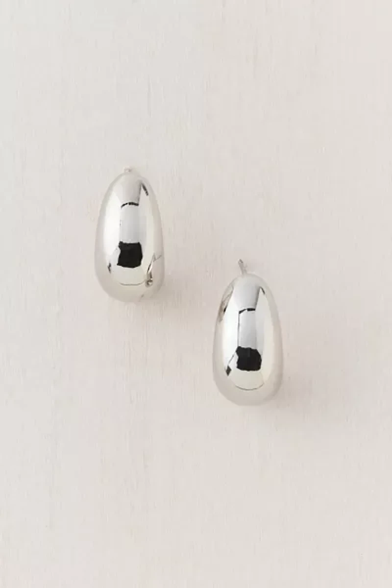 14k Gold Plated Dome Drop Earring