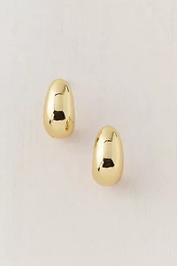 14k Gold Plated Dome Drop Earring