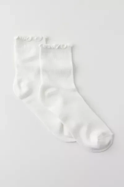 Lettuce-Edge Ribbed Sock