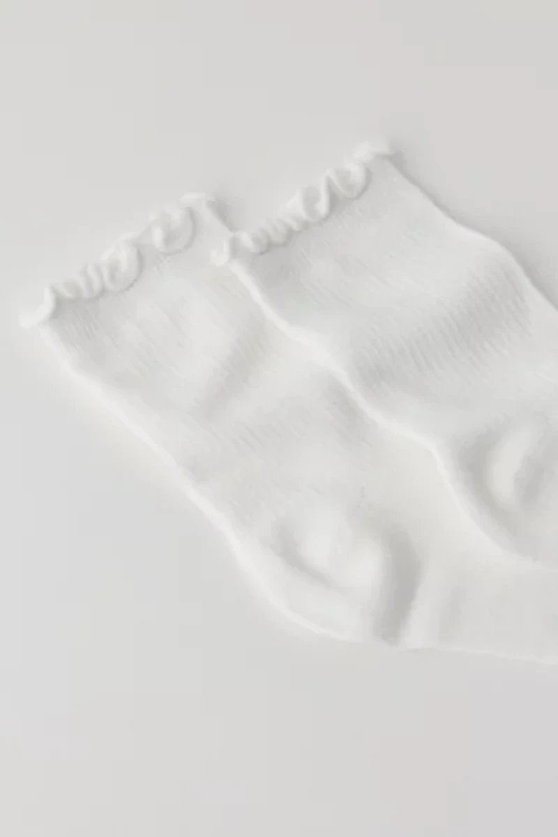 Lettuce-Edge Ribbed Sock