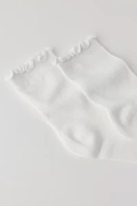 Lettuce-Edge Ribbed Sock