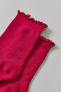 Lettuce-Edge Ribbed Socks