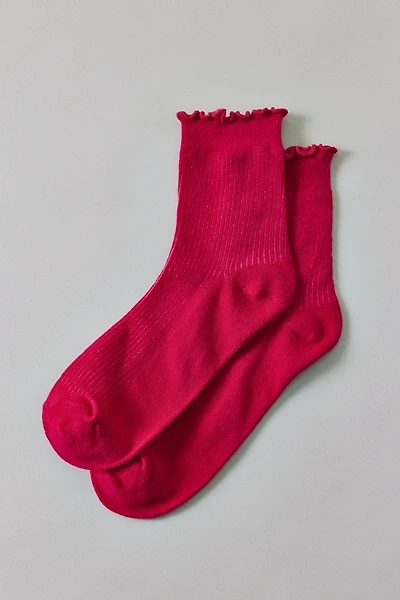 Lettuce-Edge Ribbed Socks