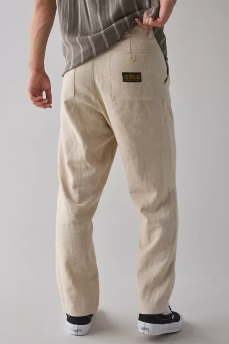 The Critical Slide Society Harrow Linen Pleated Trouser Pant