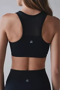 Strut This Chase Mesh Panel Scoop Neck Sports Bra