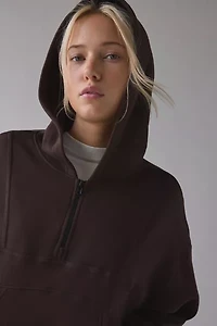 Strut This Reign Half-Zip Cropped Hoodie Sweatshirt
