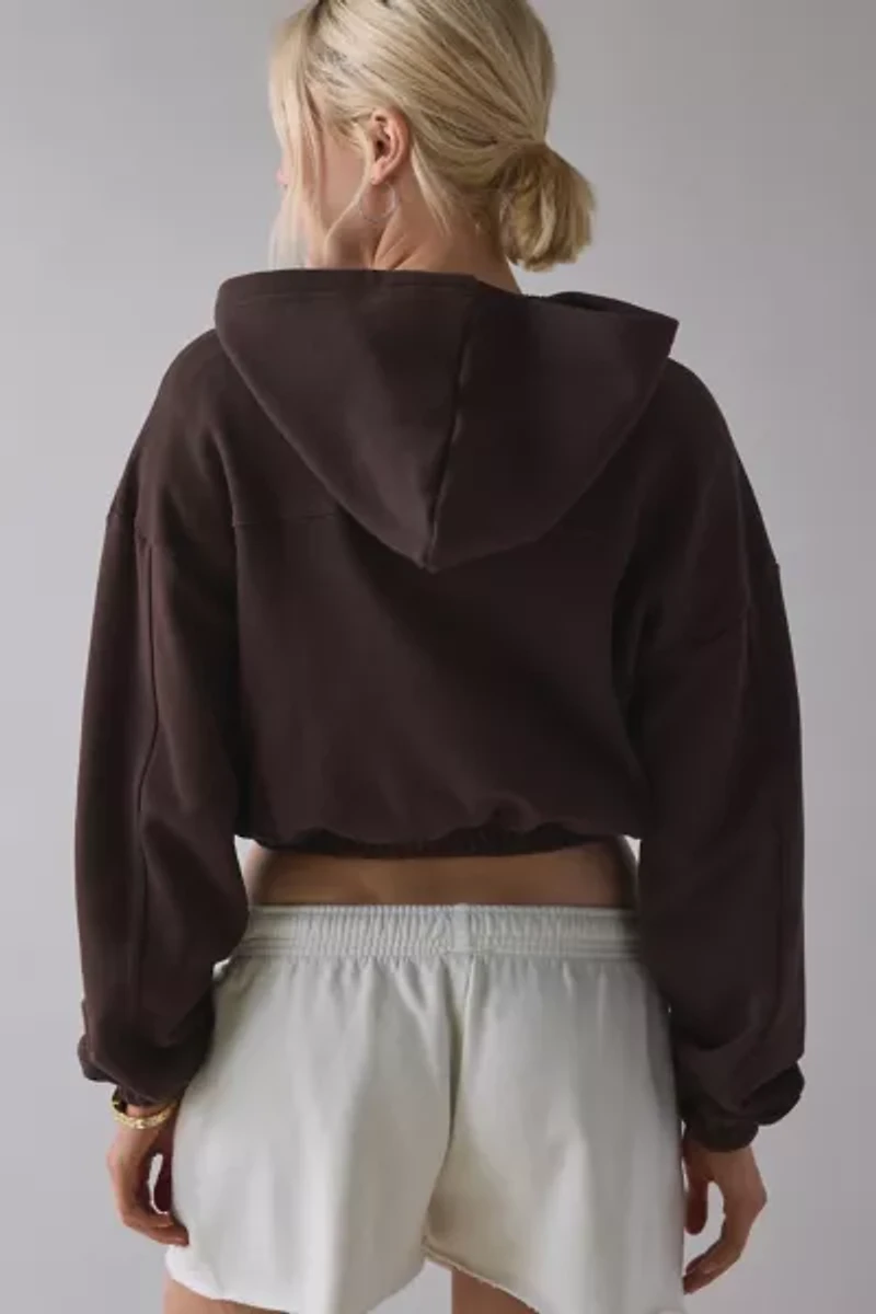 Strut This Reign Half-Zip Cropped Hoodie Sweatshirt
