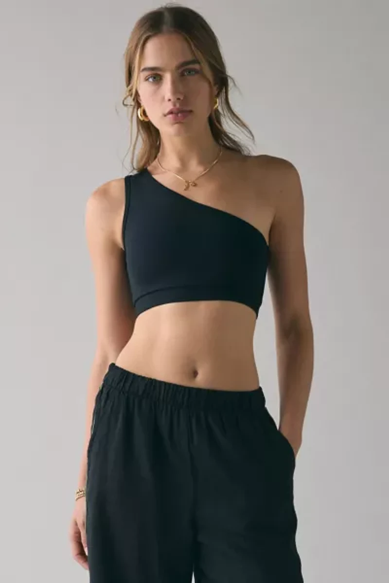 Strut This Ruby One-Shoulder Sports Bra