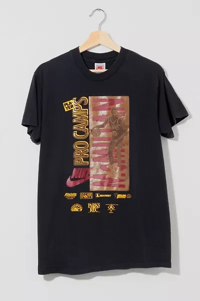 Vintage 1990s Nike Nate McMillan Signed Sonics Player Graphic T-Shirt