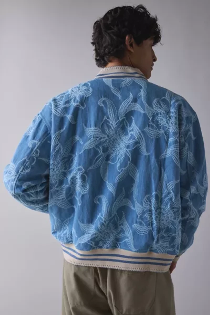 Mouty Floral Denim Bomber Jacket