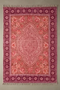 Minerva Floral Digital Printed Chenille Rug