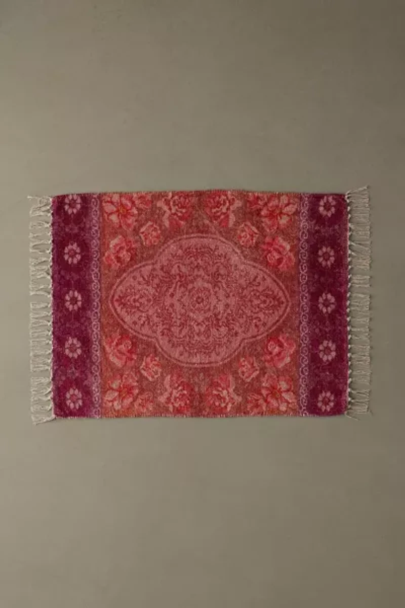 Minerva Floral Digital Printed Chenille Rug