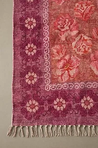 Minerva Floral Digital Printed Chenille Rug