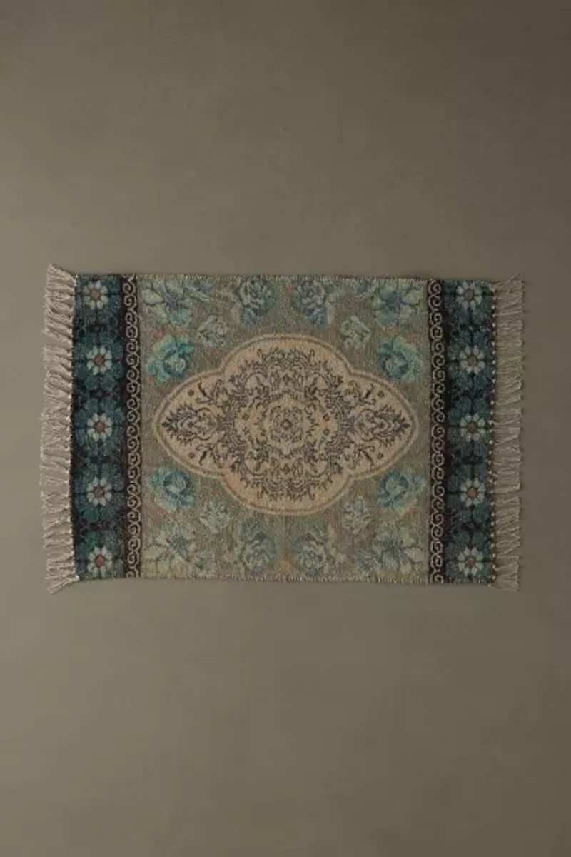 Minerva Floral Digital Printed Chenille Rug